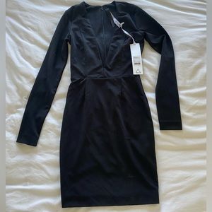 AQ/AQ midi black dress